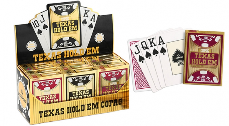 Baralho Poker Copag Texas Hold'em 100% Plástico - CX Dúzia - Real Poker